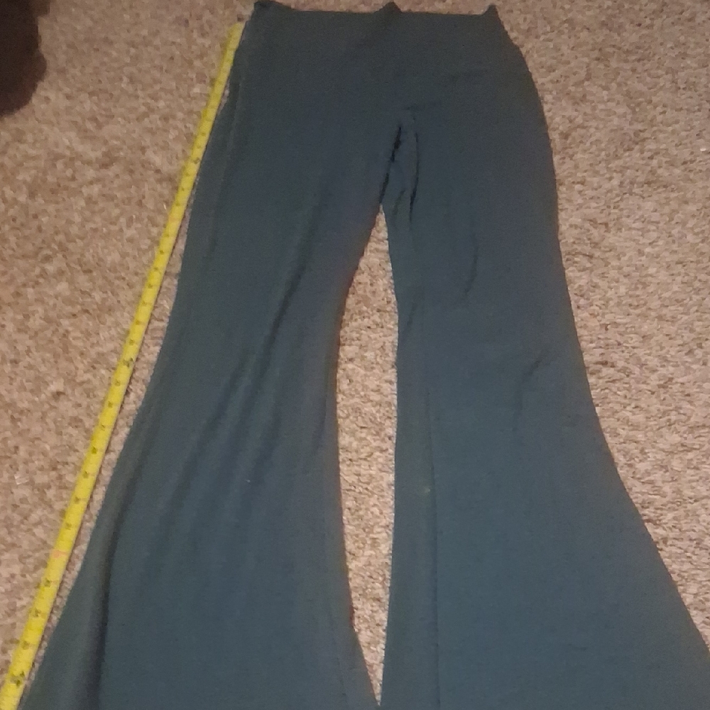 Wide Leg Black Stretch Pants